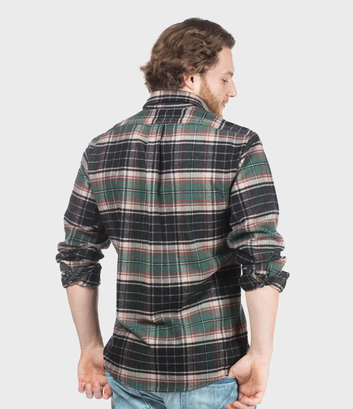 Fitted Flannel Shirt - Earth - Image 3