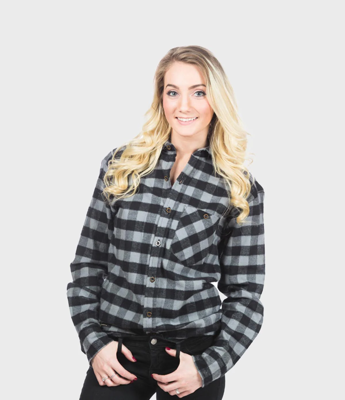 Fitted Flannel Shirt - Gray Buffalo - Image 3