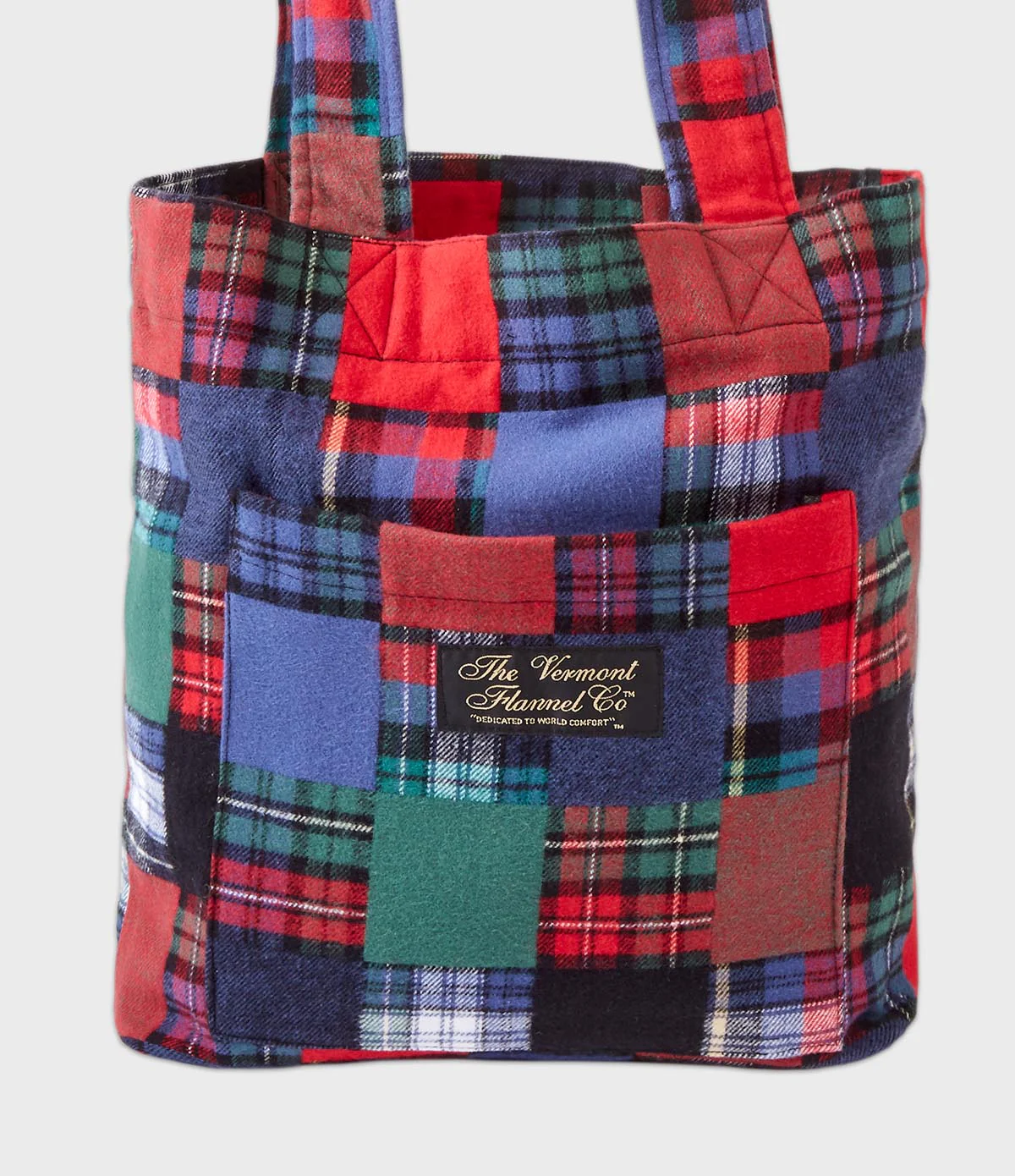 Flannel Tote Bag - Patchwork - Image 3