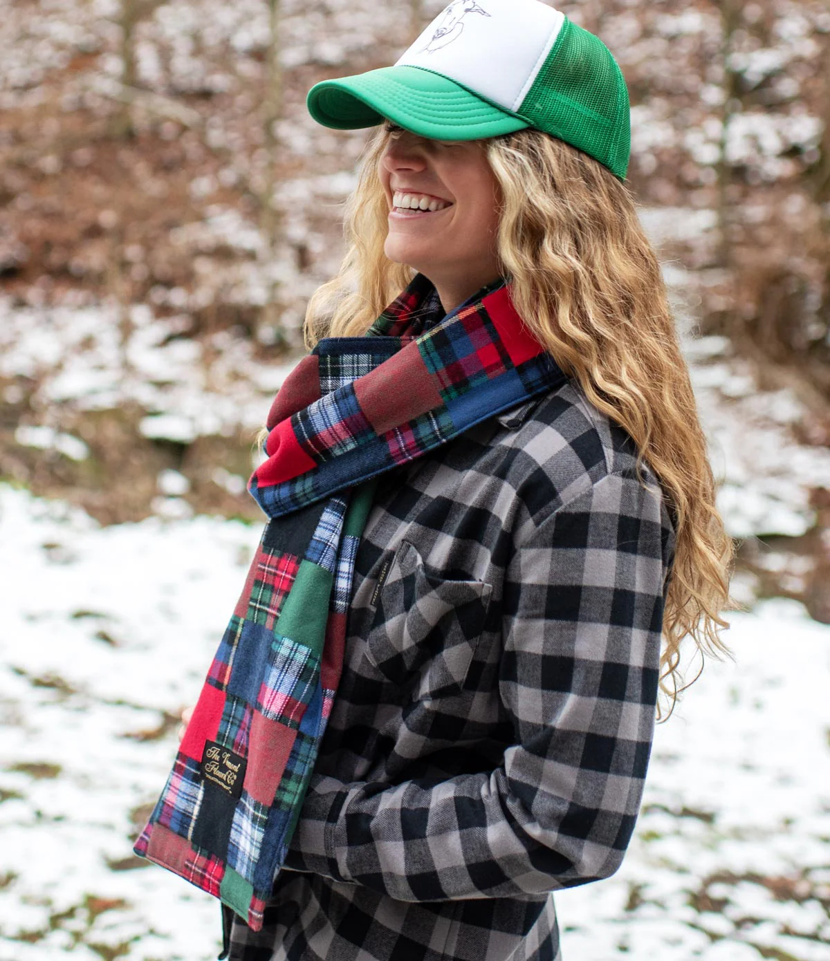 Luxury Flannel Scarf - Patchwork - Image 2