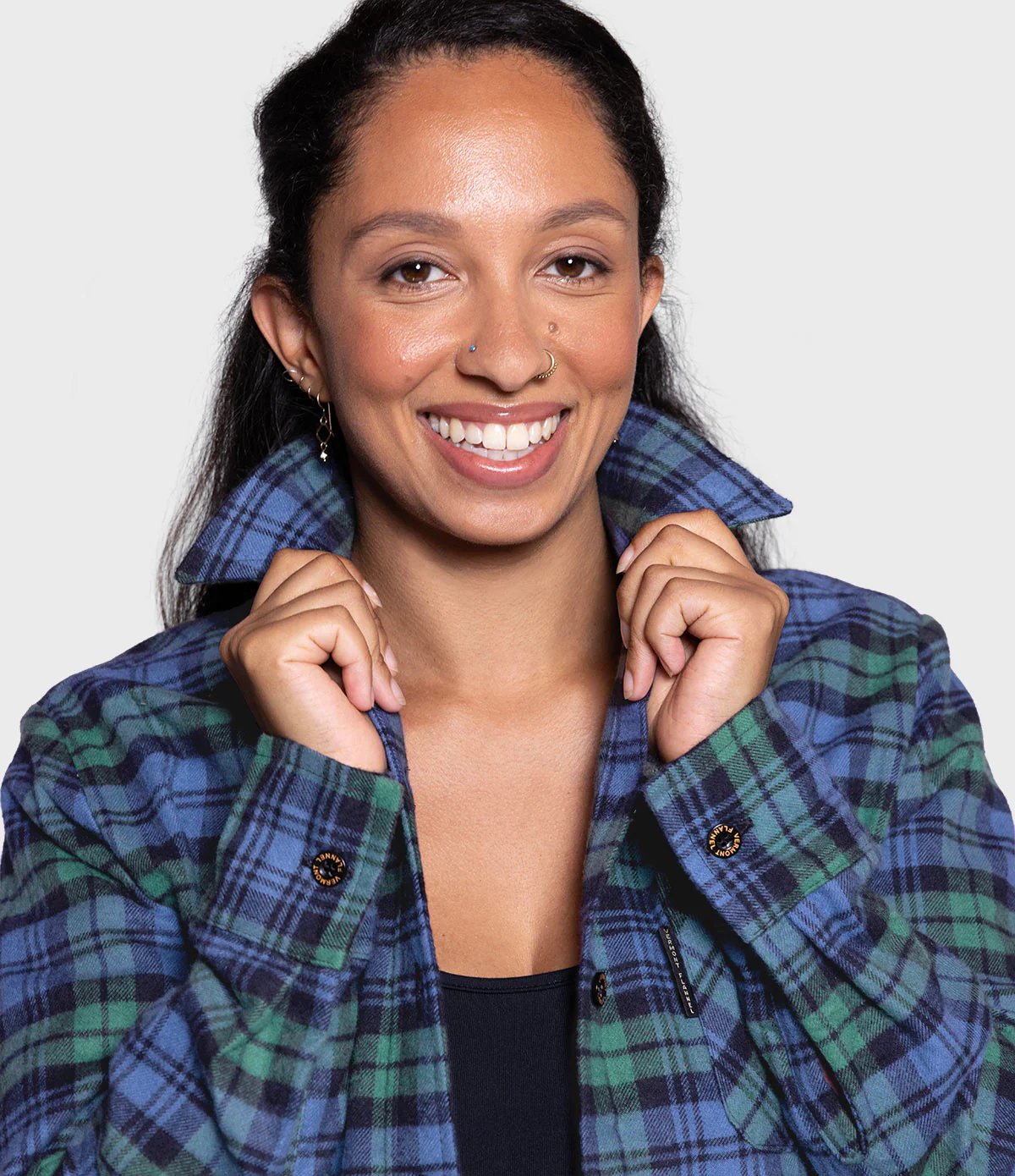Women's Classic Flannel Shirt - Black Watch - Image 3
