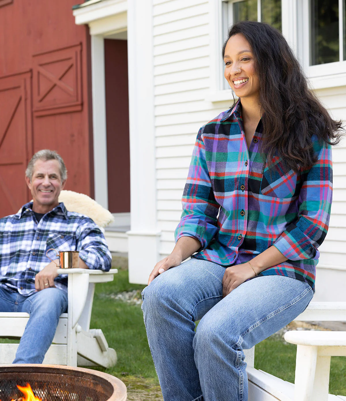 Women's Classic Flannel Shirt - Garden Island - Image 3
