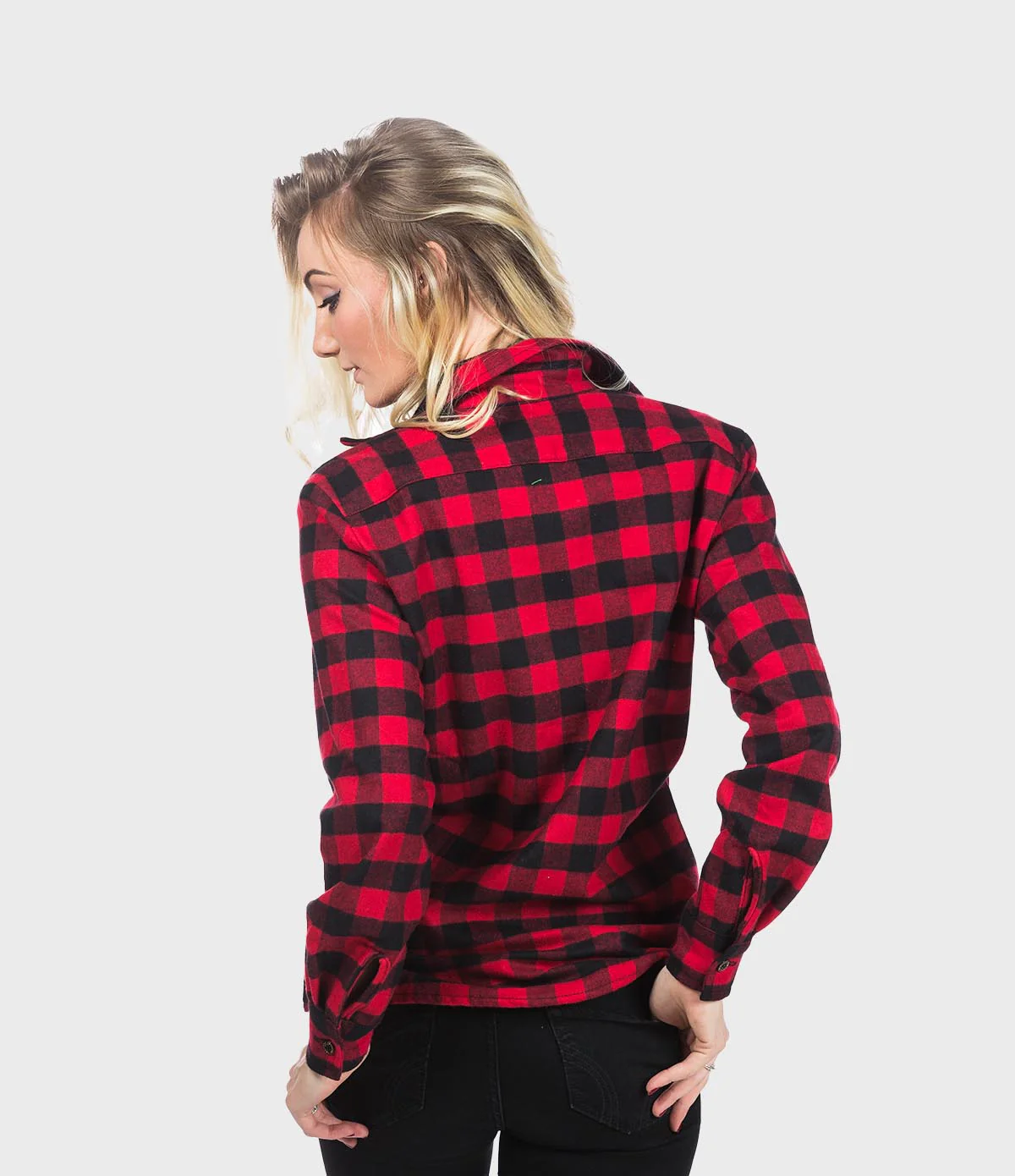 Women's Classic Flannel Shirt - Red Buffalo - Image 6