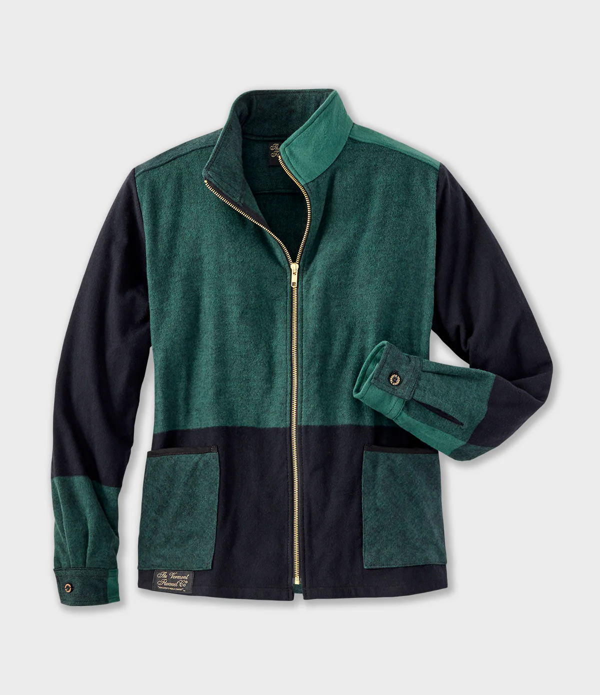 Women's Flannel Zip Jacket - Evergreen - Image 3
